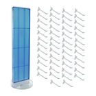 Azar - Présentoir de sol à panneau perforé pivotant Studio Base - 60 po x 16 po - Bleu-Comprend un porte-enseigne en T qui peut être fixé au sommet du présentoir à panneau perforé