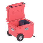 RovR - RollR 60 Glacière rigide à roulettes pintes avec poignée de remorquage - Corail-Le bouchon à double bec et les pieds SureGrip rendent la vidange simple et sûre