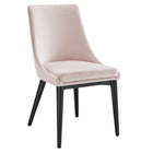 Modway - Viscount Performance Velvet Chaise à manger - Rose-Chaise à manger vintage moderne d’accent