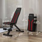 Soozier - Banc d’entraînement pliable-Structure en acier peint avec base antidérapante supporte jusqu'à 551 lb (250 kg)