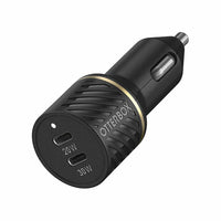 Otterbox - Chargeur de Voiture à Double USB à Charge Rapide Premium - Noir-Fonctionne avec Apple, Samsung, LG, Google et d'autres marques de smartphones et de tablettes