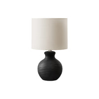 Monarch Specialties - Luminaire - 16 po H Lampe De Table - Résine Noire - Abat-Jour Ivoire / Crème - Contemporain-Lampe de table contemporaine de 16 pouces de haut, dotée d'une élégante base en résine noire au fini texturé, qui s'intègre parfaitement à tout décor dans un bureau, un salon ou une chambre à coucher