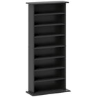HOMCOM - Armoire de rangement média mince - noir-Peut contenir jusqu'à 360 CD dans 8 compartiments 