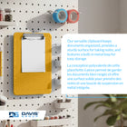 Davis Group - Planchettes à pince transparentes, format lettre, 9 po l x 12 po H – Orange - 6 par paquet-Les planchettes sont munies d’une pince en métal solide