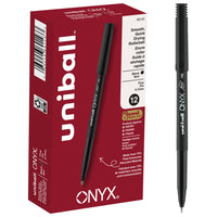 uni-ball – Stylos à bille roulante ONYX – 0,7 mm – noir – paquet de 12  -Stylos à bille roulante
