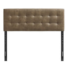 Modway - Lily Cuir végane Tête de lit Queen size, Champignon-Cinq positions de montée