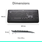 Logitech - Ensemble de clavier et souris sans fil MK540 - français-Design résistant aux éclaboussures