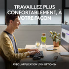 Logitech - MK670 Combo, clavier Wave Keys ergonomique sans fil avec souris sans fil - Graphite - Français-Les pièces en plastique de Wave Keys et Signature M550 L comprennent du plastique recyclé post-consommation certifié (clavier: 61%(5), souris: 65%), ils sont certifiés neutres en carbone