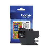 Brother – Cartouche d'encre LC3011CS, cyan-Cartouche d'encre authentique Brother LC3011CS, rendement standard, cyan