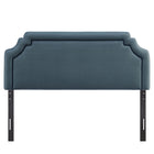 Modway - Magnolia Taille Velvet Performance Résistant aux Taches Tête de lit Queen size - Bleu Cadet-Assemblée requise