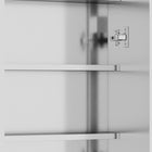 Kleankin - Armoire de salle de bain à miroir avec porte battante murale - argenté-Charnières rembourrées pour une ouverture et une fermeture lentes et en douceur des portes 