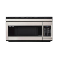 Sharp - Four à micro-ondes à hotte intégrée Carousel de 1,1 pi³ - Acier inoxydable-Four à micro-ondes à convection à hotte intégrée pour cuire, rôtir ou griller les aliments 