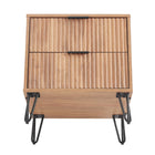 Manhattan Comfort - Table de nuit moderne DUMBO 51 cm à 2 tiroirs - Brun doré-10