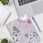 Blueline - 2026 Agenda hebdomadaire/mensuel Lavande Florale avec onglets mensuels - 11 po x 8-1/2 po - Trilingue-Format de page: 11 po H x 8 1/2 po l