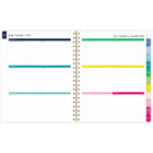 AT-A-GLANCE - Agenda scolaire hebdomadaire/mensuel gingham Emily Ley 2024-2025 - 8 3/8 po x 11 po -bleu/blanc - bilingue-Un mois sur deux pages comprenant des blocs quotidiens non lignés, une section de tâches lignée, un « conseil de simplicité » pour vous aider à planifier et des onglets pour une navigation facile.
