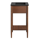 Modway - Zaire 24" Vanette de salle de bain - Noir noyer-Bassin en céramique