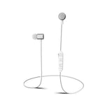 Écouteurs sans fil rechargeables Sharper Image avec microphone - argent (SBT533SL)-Son stéréo sans fil haute définition