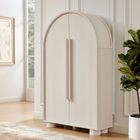 Modway - Bellamy Arqué Armoire de bureau pliante - Frêne-Tablette intérieure réglable