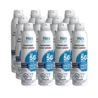 Sunzone - Spray solaire ultra-protecteur SPF 50+ - 177 ml - Lot de 12-Protection à large spectre SPF 50 contre les rayons UVA/UVB