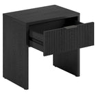 Hudson&Canal - Table de chevet Kenslow 24 po - Grain noir-Nettoyer avec un chiffon doux et sec, sans produits chimiques agressifs ni produits de nettoyage abrasifs