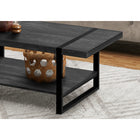Monarch Specialties - 2860 Table De Salon - Faux Bois Noir/Metal Noir-3
