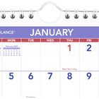 AT-A-GLANCE - Mini calendrier mensuel de tente 2026 - 7 1/2 po H x 6 1/2 po l - anglais-Le papier ameliore resiste au degorgement d'encre
