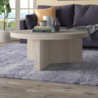 Hudson&Canal - Table basse ron Holm 91 cm (36 po) - Blanc aulne-Dimensions du produit : 36" L x 36" l x 15" H