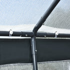 Outsunny - Serre de jardin robuste à entrée piétonne 6,6 pi x 10 pi x 7 pi-Construit avec une structure en acier revêtue de poudre qui résiste à l'écaillage et à la corrosion  
