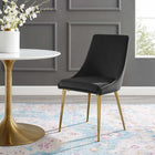 Modway - Viscount Accent moderne Performance Velvet Chaise à manger - Noir-Tissu résistant aux taches durable