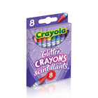 Crayola - 8 crayons scintillants-Les crayons de cire Crayola sont conçus avec l'accent sur une couleur vraie, un tracé lisse et la durabilité