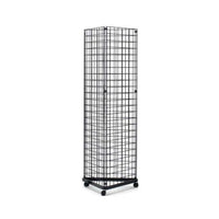 Wamaco - Kit de base triangulaire Trois avec panneaux grillagés 2 x 4 pieds - Noir-Kit tout-en-un - Inutile de chercher quelles pièces de grille s'assemblent entre elles, car une fois monté, ce kit forme un présentoir triangulaire fonctionnel.