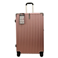TRAVLR - Valise d'enregistrement légère à coque rigide, 24 po - Or Rose-Fabriqué en mélange PP/PC léger