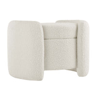 Modway - Nebula Boucle Rembourré Ottoman - Ivoire-Ottoman de stockage moderne
