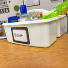 Teacher Created Resources - Stockage en plastique blanc Caddy, Pack de 6-6