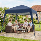 Outsunny - Tente auvent d'extérieur pliante 8 pi l x 8 pi L avec sac de transport - Bleu-Facile à plier et à déplier grâce à un système pop-up
