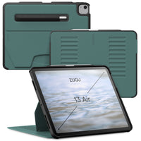 Zugu - Étui iPad Pro 12.9 po (2018/2020) & iPad Air 13 po (2024) - Vert Pin-Étui folio magnétique