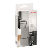JURA tuyau de lait à gaine inox HP3-Ce tuyau de lait serti d’un ressort hélicoïdal en inox haute qualité relie le récipient à lait à l’écoulement de lait et parachève ainsi le design raffiné de votre machine à café.