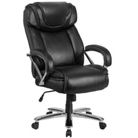 Flash Furniture - Fauteuil de direction à pivot, série Hercules pour tailles fortes, avec siège très large, noir (GO2092M1BK)-Chaise de bureau Big & Tall contemporaine