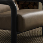Modway - Sereno Cuir végane Chaise d’accent - Noir champignon-Rembourrage en cuir végane haut de gamme