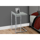 Monarch Specialties - 3639 Table D'Appoint - 25 po H/Gris Cimente/Metal Chrome-3