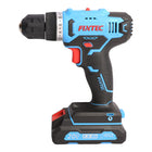 Fixtec - Kit de perceuse sans fil 20V avec batterie, chargeur et 221 accessoires-Livré avec un boîtier en plastique durable pour un rangement et un transport faciles, comprenant une perceuse sans fil 20V, une batterie ion, un chargeur et 221 accessoires
