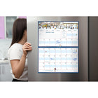 MotherWord - Calendrier familial magnétique pour réfrigérateur 2026-2027 - 9 1/2 po H x 15 po l - français-Comprend une section de notes, des citations inspirantes, les fêtes du Canada et des États-Unis, les mois passé et futur, les phases de la lune, un répertoire téléphonique, un tableau des pierres de naissance, un guide de cadeaux d'anniversaire, une liste de téléphones d'urgence