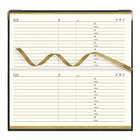 Brownline - 2027 agenda de poche hebdomadaire Executive avec reliure cousue – 6 7/8 po x 3 3/16 po – couleurs assorties – trilingue-Cartes du monde en couleurs