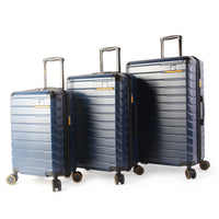Lucas - Premier Lot De 3 Bagages De 20, 24 Et 28 Po - Léger -Bleu Marine-Valises extensibles Gagnez une capacité de stockage supplémentaire en tirant simplement sur une fermeture éclair