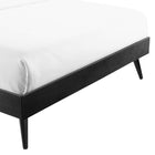 Modway - Margo Bois Cadre de lit à plateforme King, Noir-Rubberwood Legs