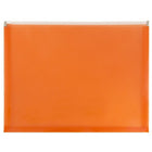 JAM Paper Enveloppes en plastique/poly à fermeture à glissière, 9 1/2 x 12 1/2 po, orange, paq./12-Matériau : plastique