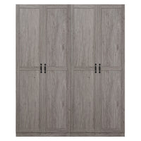 Manhattan Comfort - Cornelia 59,22 po Ensemble Moderne 2 Pièces Armoire de Rangement à 14 Étagères - Gris-Armoire moderne autoportante avec compartiments de rangement pour chambre et usage de stockage Lot de 2