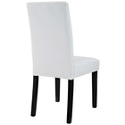 Modway - Confer Vinyle Fauteuil d’appoint de salle à manger Ensemble de 4 - Blanc-Pieds en caoutchouc massif