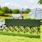 Outsunny - Chaise de camping pliante 6 places avec porte-gobelet et sac de transport pour camping, vert foncé-Cadre en acier renforcé supportant jusqu'à 250 lb par siège  