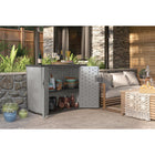 Suncast - Unité de rangement Backyard Oasis de 130 gallons - couleur gris colombe-Capacité : 130 gallons.